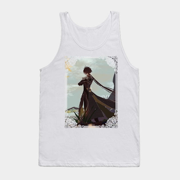 Zhongli - Genshin Impact Tank Top by SaucyBandit